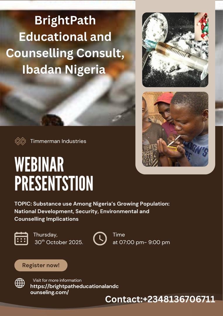 Webinar Presentation: Substance Use and National Development in Nigeria